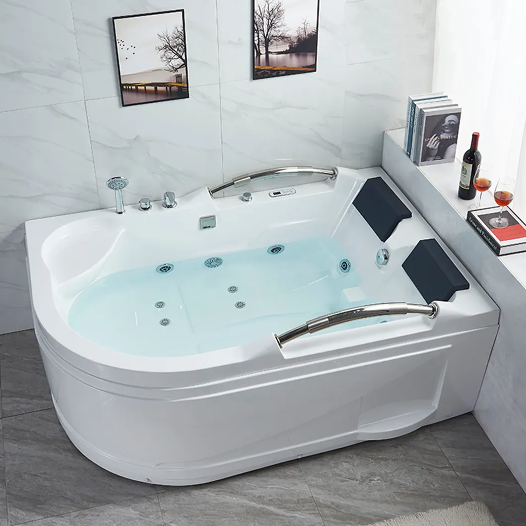 Modern hotel bathroom Air Whirlpool tub Comfortable multi-purpose double bath massage bathtub