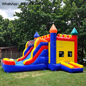 Combo de Casa Inflable Temática Congelada al por Mayor de China con Tobogán y Castillo Hinchable 5x5m, Capacidad de 500kg, Alquiler Comercial - Product Image 3