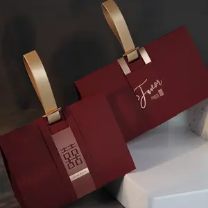 Kotak permen lucu tas kemasan kertas hadiah dengan pegangan tas kue coklat untuk pesta mandi bayi suvenir pernikahan