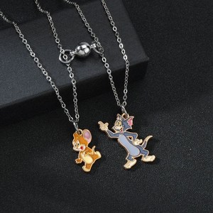 Sveglio creativo Collana Cuciture Arcobaleno <span class=keywords><strong>Lettere</strong></span> Buon Amico Coppia Collana del Magnete - Product Image 6