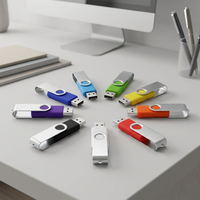 Clé USB personnalisée 2.0, clé mémoire 128 Mo, 256 Mo, 512 Mo, clé USB pivotante, mémoires USB 1 Go-64 Go, clé USB rotative