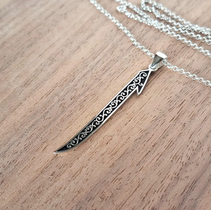 Collana Elif Personalizzata in Acciaio Inossidabile, Gioielli Islamici, Ciondolo con Lettera Araba, Simbolo di Fede <span class=keywords><strong>Tawhid</strong></span> - Product Image 1