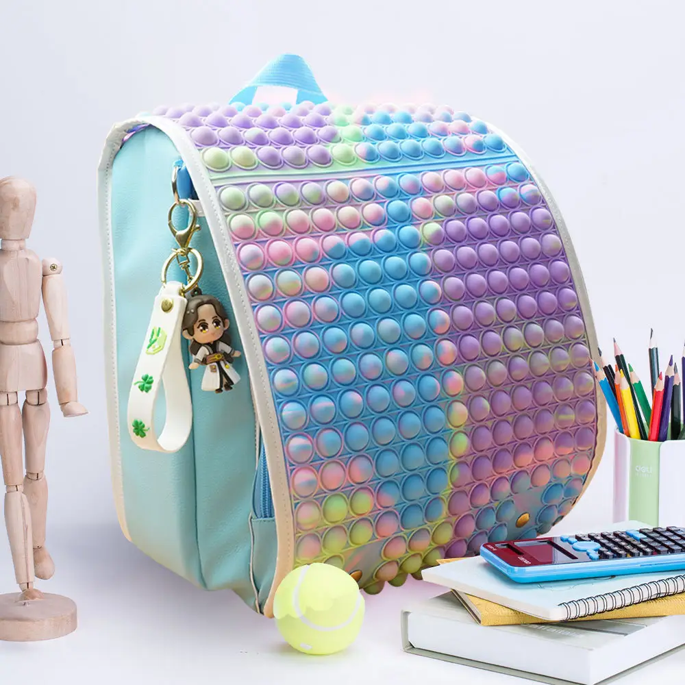 Anpassbare Pop Rucksack Geldbörse Umhängetasche Rucksäcke Bubble Fidget Toy Bags