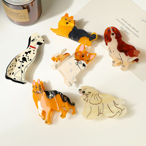 Logotipo personalizado perro acetato pelo garra dibujos animados lindo diferentes tipos de perro garra Clips <span class=keywords><strong>Dubin</strong></span> Rottweiler accesorios para el cabello al por mayor - Product Image 4