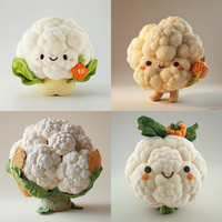 Nouveau design de fournisseur de jouets en peluche doux et mignon chou-fleur vert brocoli légume en peluche jouet pour enfants