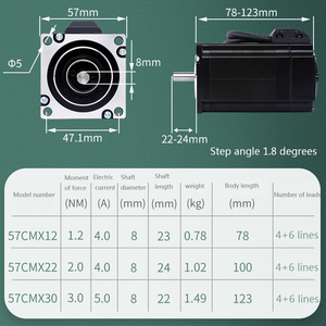NEMA 23 Động Cơ Bước Khép Kín Tốc Độ Cao Với Bộ Mã Hóa Quang Điện Động Cơ Servo Hybrid Với Mô-men Xoắn Lớn 12NM - Product Image 2