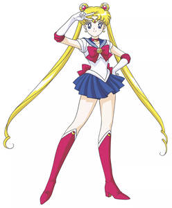 Vestido de patinaje azul hecho a mano para niñas con figura de Sailor Moon Ropa de rendimiento personalizada con diamantes de imitación para baile y Patinaje - Product Image 1