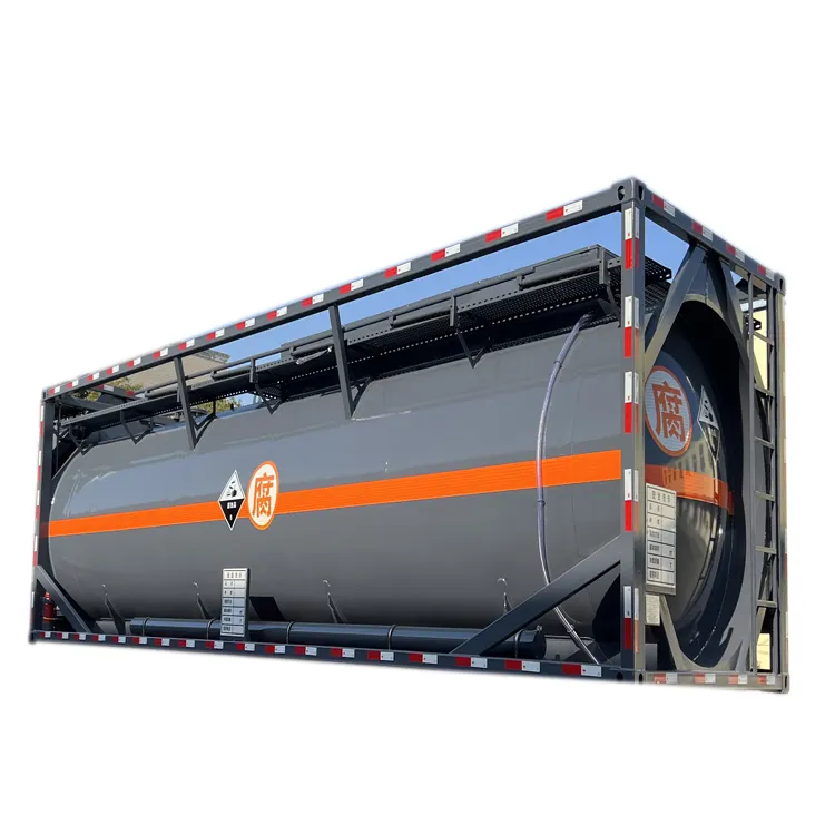 Tùy chỉnh 30ft thép không gỉ flo lót hydrofluoric axit Tank container cho bán