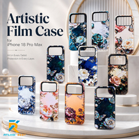Casing HP Ruite IMD Artistic Film untuk iPhone 18 17 Pro Max 2-in-1 Hybrid TPU PC Anti Luntur Desain 3D Depth Cover Pelindung