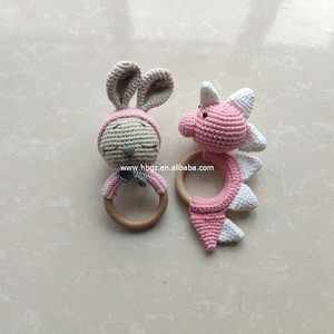 Sonaglio presente del regalo del bambino di benvenuto del regalo del giocattolo del neonato di massaggiagengive del cotone organico per il bambino - Product Image 5