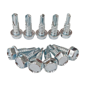 Vis autoperceuses M6.3 x 22 mm à tête hexagonale avec rondelle, plaqué CR3+ Zinc 5U, vis pour métal sur métal, acier au carbone C1022, Homn Reen - Product Image 2