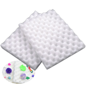 Lot de 2 <span class=keywords><strong>tapis</strong></span> en mousse ondulée à 5/12 cavités pour la cuisson, le séchage et la fixation des fleurs en <span class=keywords><strong>sucre</strong></span>, outils pour gâteaux en fondant, moule à pâte, ustensile de pâtisserie - Product Image 1