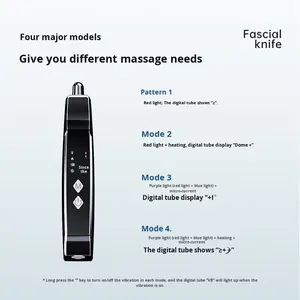 Coltello Elettrico per Fascia Muscolare, Strumento Gua Sha, Massaggiatore per <span class=keywords><strong>Collo</strong></span>, Microcorrente EMS, Compressione a Caldo, Vibrazione, Regolazione a 3 Livelli, Allevia il Dolore - Product Image 5