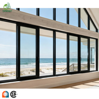 Ventanas Corredizas Horizontales de Doble Acristalamiento de Aleación de Aluminio Resistentes a Huracanes, Modernas, Marca Topbright, para Exteriores, Sótanos y Hoteles