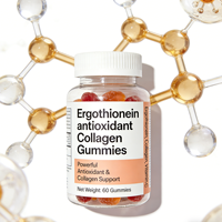 Gummies au collagène antioxydant Ergothioneine pour une hydratation interne, retardant le vieillissement, sans sucre, en bouteille