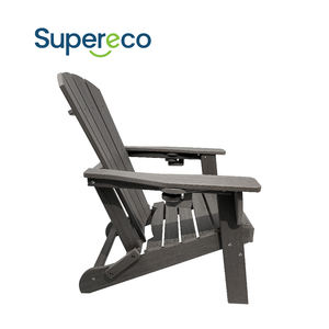 Denizcilik Curveback Adirondack Bar sandalyesi Cambridge Casual Teak Adirondack sandalyeler şarap fıçısı sallanan sandalye ile iki fincan tutun - Product Image 1