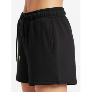 Shorts respirants en Spandex/Coton pour femme No Limit, noirs, avec cordon de serrage, taille élastique, vêtements de sport athlétiques - Product Image 2