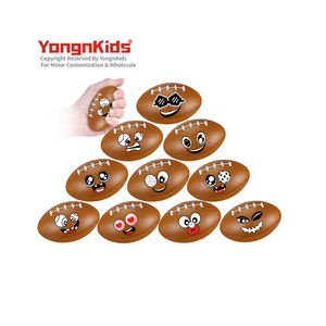 Grosir bola stres Rugby busa PU Anti tekanan bentuk sepak bola Amerika Logo kustom bola penghilang stres tahan lama pabrik BSCI - Product Image 1