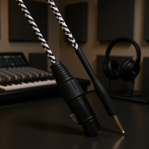 สายสัญญาณเสียงโมโน Cannon XLR ตัวเมีย ต่อ 6.35 มม. ตัวผู้ ยาว 1.5 เมตร สีขาวดำ - Product Image 3