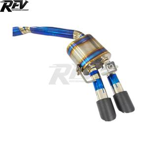Système d'échappement de luxe REV Titanium pour <span class=keywords><strong>Audi</strong></span> S6/S7 4.0T - Échappement complet avec silencieux, épaisseur 1,2 mm, finition bleu brûlé - Product Image 5