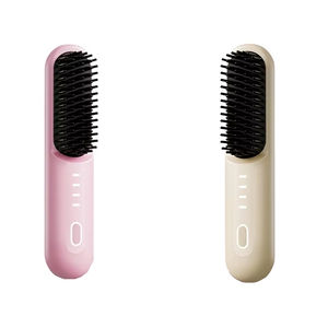 Brosse lissante et peigne chauffant pour femmes, 4 vitesses, manche en plastique, chauffe en 20 secondes, double tension - Product Image 4