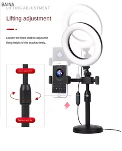 Anneau lumineux LED professionnel pour selfie avec support pour téléphone, idéal pour la photographie et le streaming vidéo en direct - Product Image 2