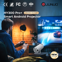 JUNUO HY300 Ultra Pro HY300+ Mini Projecteur Portable 4K 170 Lumens, Projection Sans Fil Wifi 6 pour Cinéma Maison Intérieur