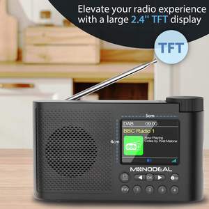 วิทยุพกพา DAB Plus FM จอแสดงผลสี ชาร์จซ้ำได้ เล่นได้นาน 10 ชั่วโมง แบตเตอรี่ใช้งานได้นาน ใช้ในบ้าน เดินทาง ท่องเที่ยวกลางแจ้ง - Product Image 3