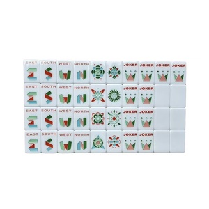 160-<b>set</b> Jewish <b>mahjong</b> <b>set</b> themed on hand-painted oil paintings with luxurious four-layer acrylic engraving, exquisite gift - Product Image 4