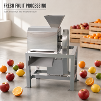 Industriële automatische groente- en fruitpuree-, passievrucht- en ananasjam-maker met hoge productiviteit, gemotoriseerde sapcentrifuge en pulp-extractor