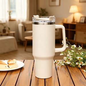 Gobelet isotherme en acier inoxydable de 40 oz avec poignée, couvercle anti-fuite, affichage LED de la température, résistant à l'eau bouillante, idéal pour les voyages et le bureau - Product Image 4