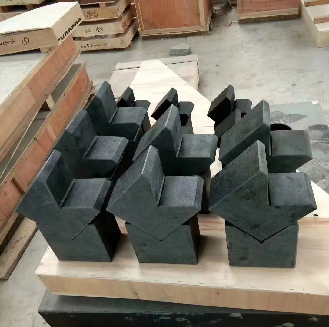 Marbre de haute précision bloc en V granit cadre en V port unique table triangulaire à 90 degrés mesure de marquage axe de table triangulaire f