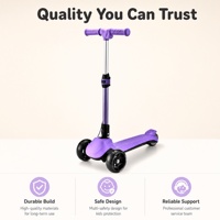 Trottinette électrique pour enfants à 3 roues Gentle Start, 60W, 21.6V, 2.0Ah, lithium, sans balais, pliable, étanche, réglable 60-78cm, 8km/h, 8-10km
