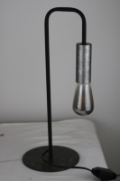Lampe de table LED E27 style Mid-Century, interrupteur à intensité variable, corps en fer, veilleuse de chambre, utilisation sur bureau, durée de vie de 30 000 heures, garantie de 2 ans
