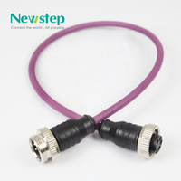 Câble de connexion industriel 7/8'' 5 broches M-F, cordon d'alimentation haute puissance 300V 9A, câble de tronçonnière blindé TPU étanche IP67