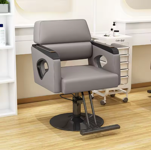 Silla de Peluquería de Acero Inoxidable de Nuevo Diseño, Giratoria y Elevadora, Silla de Barbería de Acero Inoxidable, Silla de Estilismo para Salón de Belleza - Product Image 5