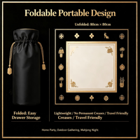 Tapis de table de mahjong design NMJL Standard 80*80CM |   Absorption des chocs, résistant aux taches, base en caoutchouc antidérapante