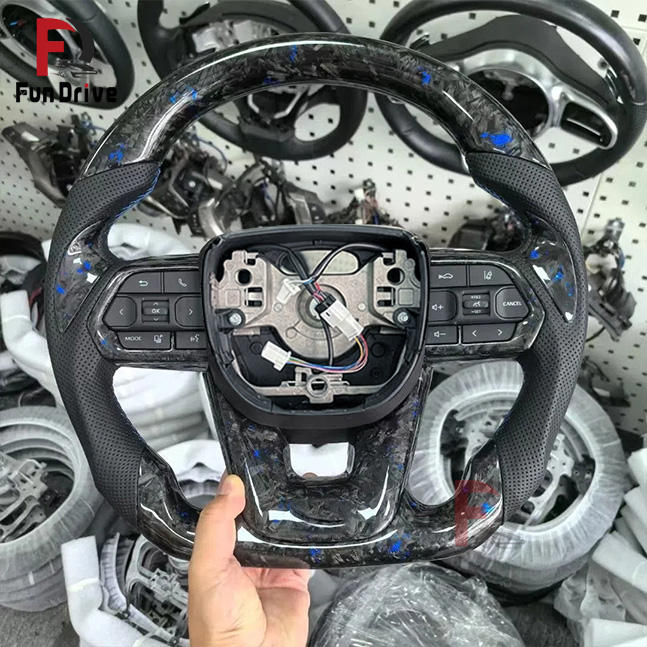 Fibre de carbone forgée bleue 2