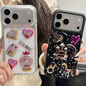 Cover fai da te per <span class=keywords><strong>iPhone</strong></span> 17 Pro Max con fiori, <span class=keywords><strong>cuori</strong></span> e farfalle, in PC rigido e TPU, per <span class=keywords><strong>iPhone</strong></span> 17, 16, 15, 14 LN115 - Product Image 6