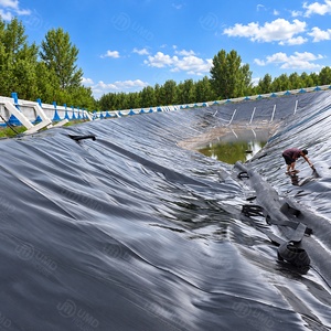Géomembrane HDPE noire résistante à la corrosion, imperméable, pour lagons d'épuration et traitement des eaux usées, directement de l'usine - Product Image 4