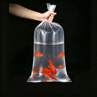 Sac de transport pour poissons vivants d'aquarium, transparent, de qualité alimentaire, à fond carré, pour le stockage d'eau et le transport d'oxygène