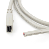 Câble d'alimentation IEC 320 C13 femelle vers extrémité ouverte, gris, 3 broches, pour moniteur d'ordinateur, avec fils dénudés pour PDU, UPS, serveur
