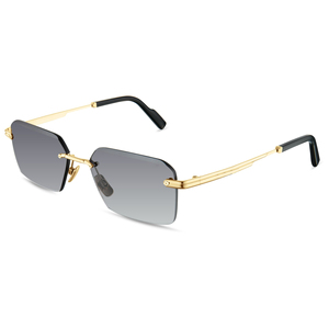 Lunettes de soleil sans monture Lmamba Fashion, design à bords coupés, verres carrés dégradés, protection UV400, logo personnalisé, pour hommes et femmes - Product Image 4