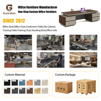 Bureau de direction commercial de luxe moderne, ergonomique et modulaire, avec tiroir, pour PDG et cadres