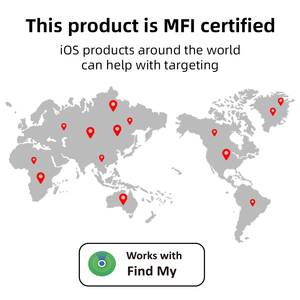 PU da tên thẻ với khóa toàn cầu định vị MFI chống mất vị trí thiết bị theo dõi findmy Finder Túi hành lý <span class=keywords><strong>GPS</strong></span> Tracker - Product Image 6