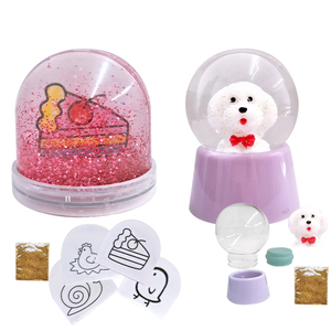 Wholesale Custom Accept Kids Plastic Crafts Empty Snow Globe <b>Kit</b> for <b>DIY</b> Repair - Product Image 1