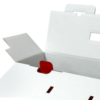 Caja con Asa, Caja de Cartón Corrugado de Color, Caja de Embalaje con Asa Adhesiva Ecológica, Caja de Cartón para Alimentos Personalizada