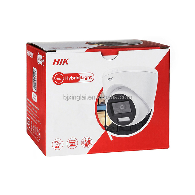 Hikvsion 3K Smart Hybrid Light Turret Camera DS-2CE72UF3T-LS Built-in Mic ColorVu TVI/AHD/CVI/CVBS 4 in 1 Analog CCTV Camera