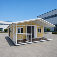 Maison conteneur pliable et extensible, modulaire, mobile, portable, en acier, étanche, 2 ou 3 chambres, 20 pieds, 40 pieds, pour jardin