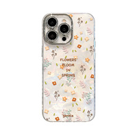 Étui de téléphone portable magnétique en TPU mat pour 17 Pro Max avec motif floral de dessin animé pour les utilisatrices